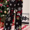 Wide Leg Christmas Print Elastic Waist Trousers Pants