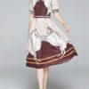 Animal Print Turndown Collar Long Dress - Image 3