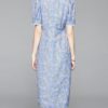 Floral Print Split Cut Out Bodycon Dress - Image 3