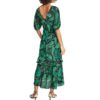 Boho Floral Print O Neck Sexy Backless Dress - Image 2