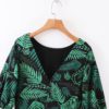 Boho Floral Print O Neck Sexy Backless Dress - Image 5