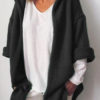 Casual Hooded Neck Long Sleeves Cardigans Sweaters - Image 2
