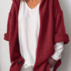 Casual Hooded Neck Long Sleeves Cardigans Sweaters
