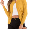 Casual Jewel Neck Long Sleeve Short Sweaters Cardigan - Image 3