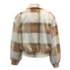 Casual Plaid Long sleeve lapel fur coat - Image 5