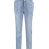 Casual Solid Color Pants Tapered Fit Denim Trousers - Image 4