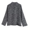 Casual Stand Neck Fashion Chic Plaid Tassels Sweatshirt - Image 4
