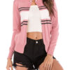 Casual Sweaters Jewel Neck Long Sleeve Short Cardigans - Image 3
