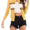 Casual Sweaters Jewel Neck Long Sleeve Short Cardigans - Image 5