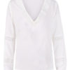 Casual V-Neck Polyester Cut Out Long Sleeves Tops Shirt - Image 2