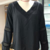 Casual V-Neck Polyester Cut Out Long Sleeves Tops Shirt - Image 4