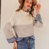 Casual contrast loose sweater - Image 2