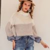 Casual contrast loose sweater - Image 5