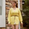 Casual v-neck short knitted cardigan