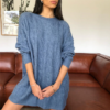 Causal Elegant o-neck long sleeves knitted dress