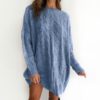 Causal Elegant o-neck long sleeves knitted dress - Image 3