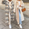 Causal fashion long straight coat - Image 3