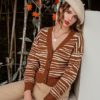 Causal stripe Office lady sweater - Image 5
