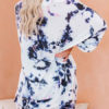 Cotton Long Sleeves Scoop Neck Tie Dye Casual Top With Pants - Image 4