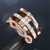 Crystal Twist Ring Couples Engagement Wedding Jewelry - Image 5
