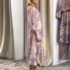 Elegant V-neck long sleeve flower dress - Image 3