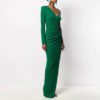 Fashion One Shoulder Draped Sexy Long Sleeve Celebrity Party Dress - Image 2
