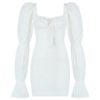 Fashion Runway Sexy Long Sleeve Slash Neck Mini Party Dress - Image 5