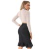 Fashion Sexy Long Sleeve Luxury Pearls Club Party Crop Tops - Image 6
