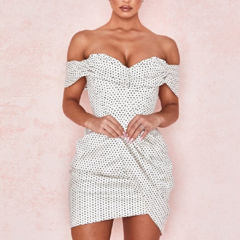 Fashion Sexy Off-Shoulder Dow Folds Evening Party Dress - Image 3