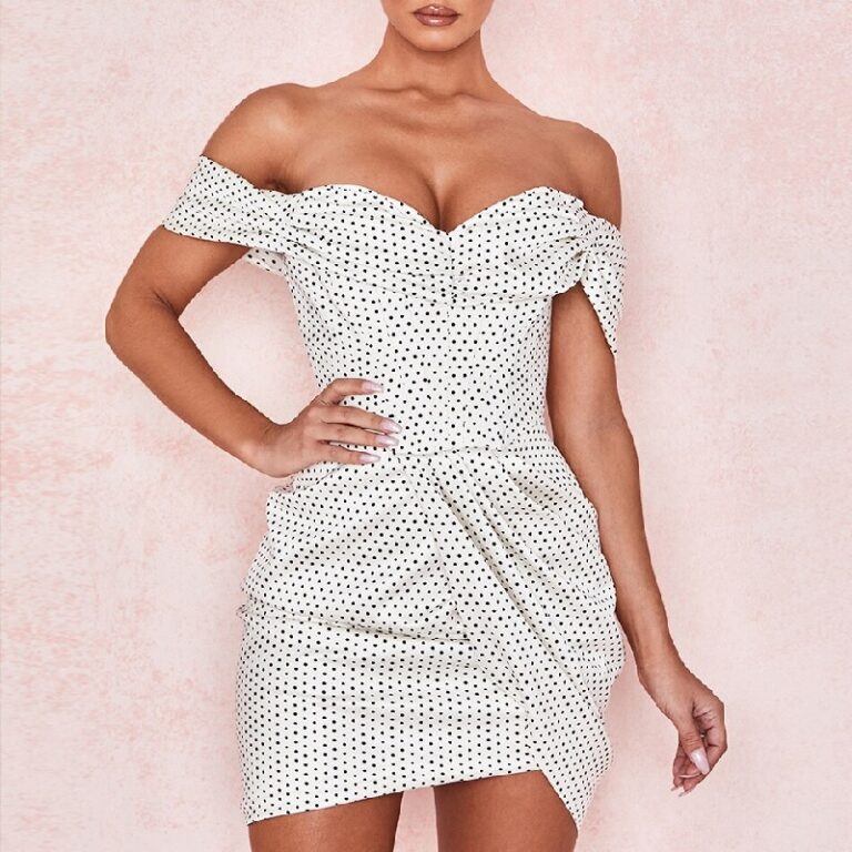Fashion Sexy Off-Shoulder Dow Folds Evening Party Dress - Image 4