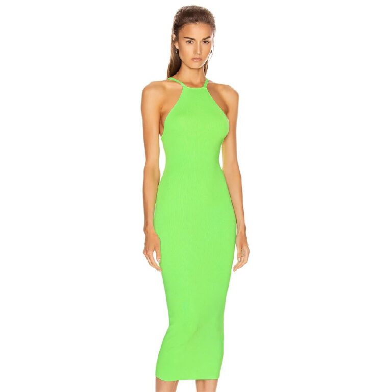 Fashion Sexy Spaghetti Strap Backless Club Bandage Dress