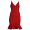 Fashion Spaghetti Strap Ruffles Evening Party Bandage Dress - Image 2