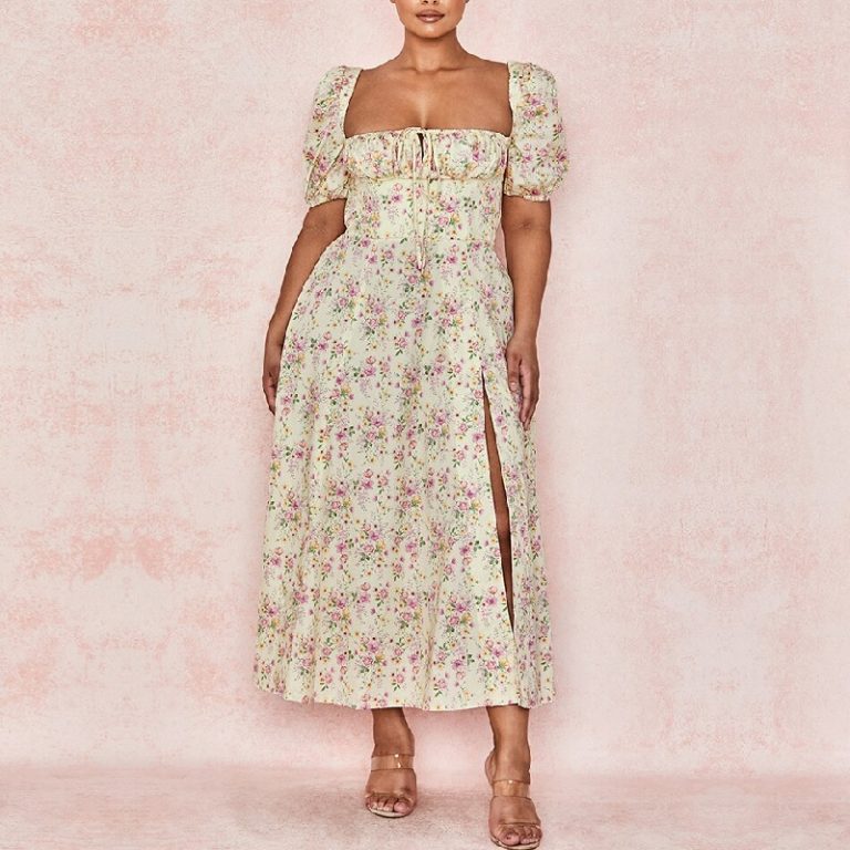 Fashion Strapless Sexy Floral Club Celebrity Midi Dresses - Image 4