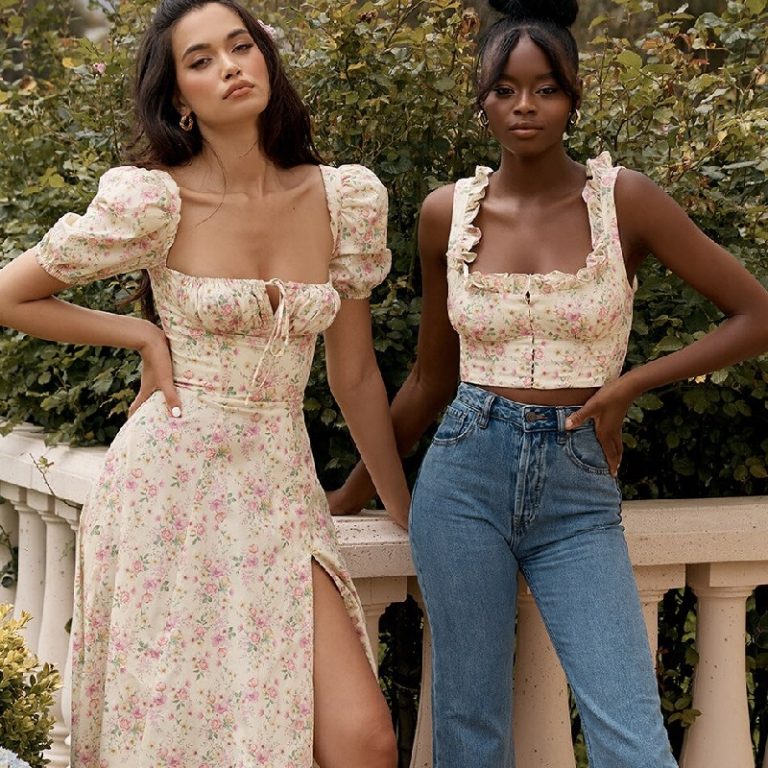 Fashion Strapless Sexy Floral Club Celebrity Midi Dresses - Image 6