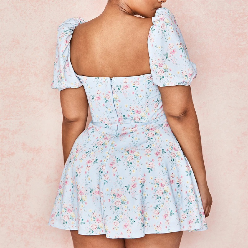 Fashion Strapless Sexy Floral Club Celebrity Party Mini Dresses - Image 6