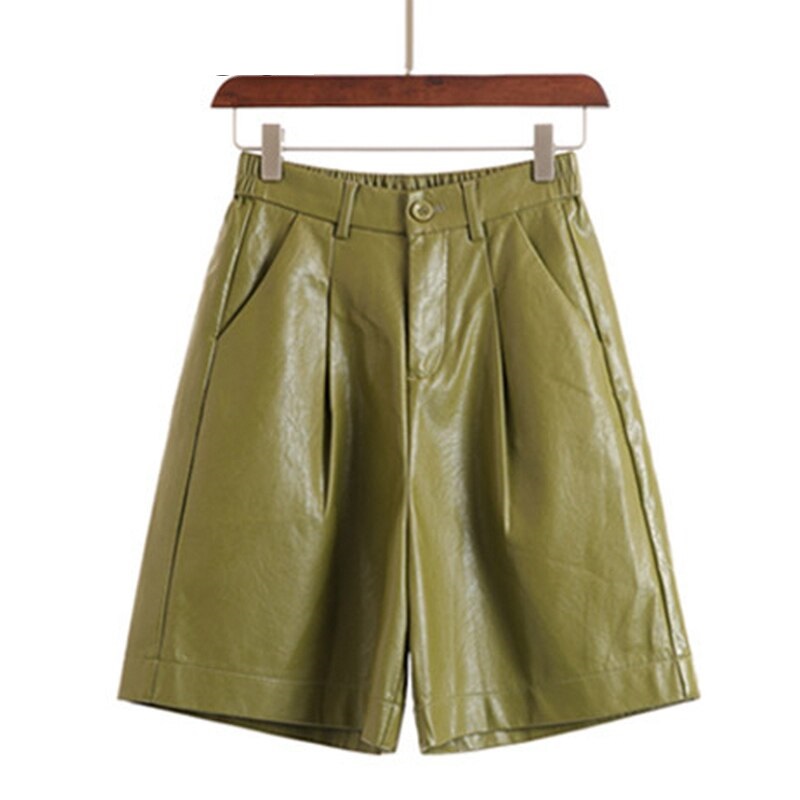 Fashionable loose leather shorts - Image 7