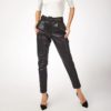 Faux Leather High Waist Pants With Belt