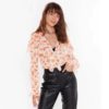 Floral Print Ruffles Chiffon Blouse