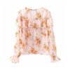 Floral Print Ruffles Chiffon Blouse - Image 4