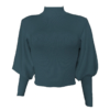 High collar Lantern Sleeve loose sweater - Image 12