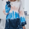 Hoodie Long Sleeves Printed Polyester Cotton Blend Tie Dye Hooded Sweatshirt - Image 2
