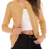 Jewel Neck Long Sleeve Studded Short Sweaters Cardigan - Image 4