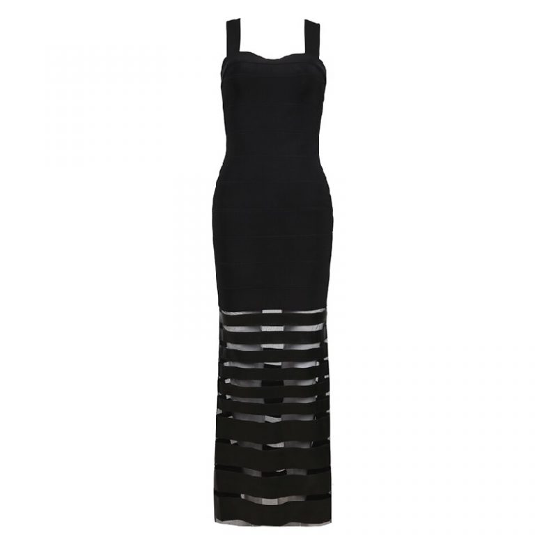 Lace Sexy Spaghetti Strap Hollow Out Club Bandage Dress - Image 5