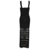 Lace Sexy Spaghetti Strap Hollow Out Club Bandage Dress - Image 6