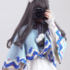Lolita Cape Coat Shark Hooded Pom Poms Outerwear - Image 2