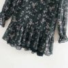 Long Sleeve Casual Loose Pleated Mini Dress - Image 4