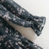 Long Sleeve Casual Loose Pleated Mini Dress - Image 5