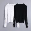 O Neck Long Sleeve Casual Pullover Sweater - Image 2