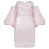 Off Shoulder Sexy Long Puff Sleeve Draped Club Mini Dress - Image 3