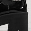 PU Leather Round Toe Chains Chunky Heel Ankle Boots - Image 7
